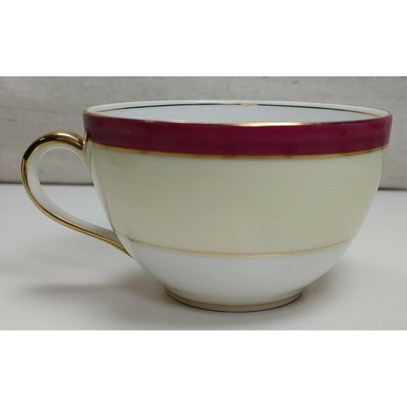 Vintage 1930's Victoria Czechoslovakia Bone China Tea Cup Coffee Cup Handle Gold - Picture 1 of 8